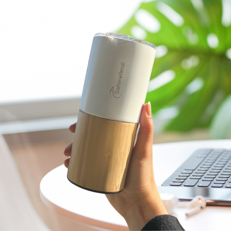 مطارة حافظة للحرارة مزينة بخشب البامبو image 2