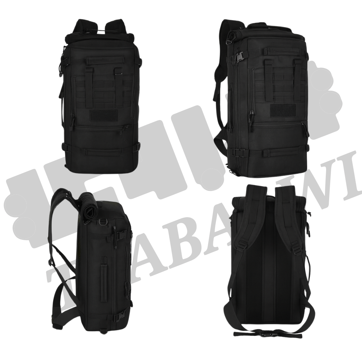 حقيبة ظهر تكتيكية بسعة 50–55 لتر-أسود image 1