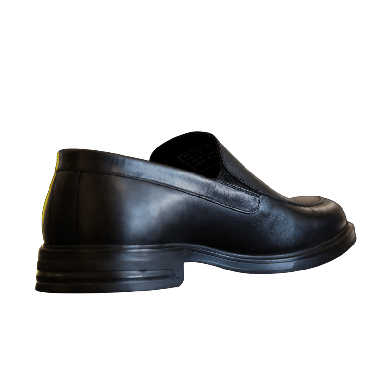 Franco Officer Shoes Fine Leather Slip On - Black image 2