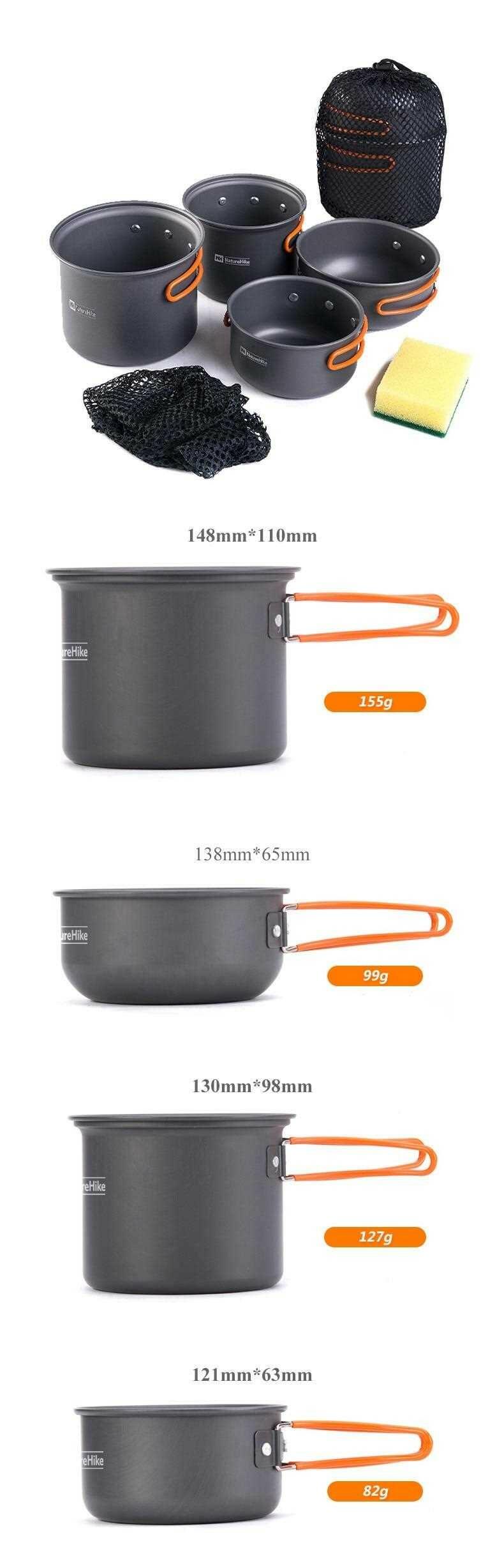 نيتشر هايك  مجموعة وعاء تخييم-كربون image 1