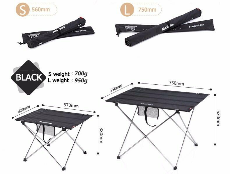 Naturehike NH15Z012 Portable Folding Table Ultralight Aluminum image 6