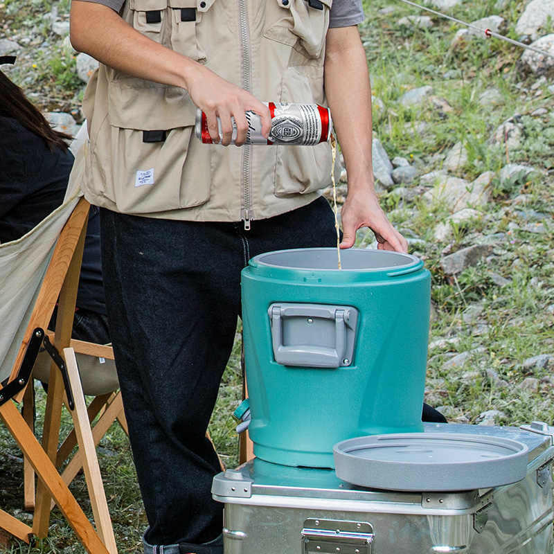 Naturehike Pu Foam Insulation Bucket Camping 15L Water Storage Bucket Tank Outdoor Picnic 36 Hour Cold Insulation Bucket image 2