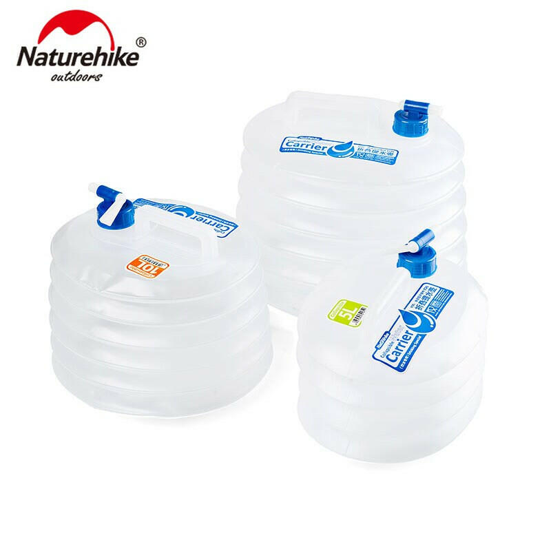 NatureHike Collapsible Water Bucket Folding Storage 5L PE Food Grade Outdoor Hiking Camping Accessories Travel Kits NH14S002-T-5L image 0