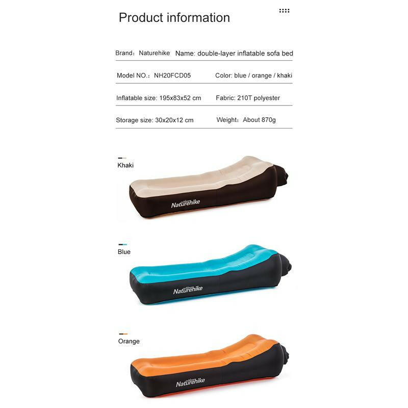 Naturehike Outdoor Beach Double Layer Inflatable Air Sofa Bed image 1