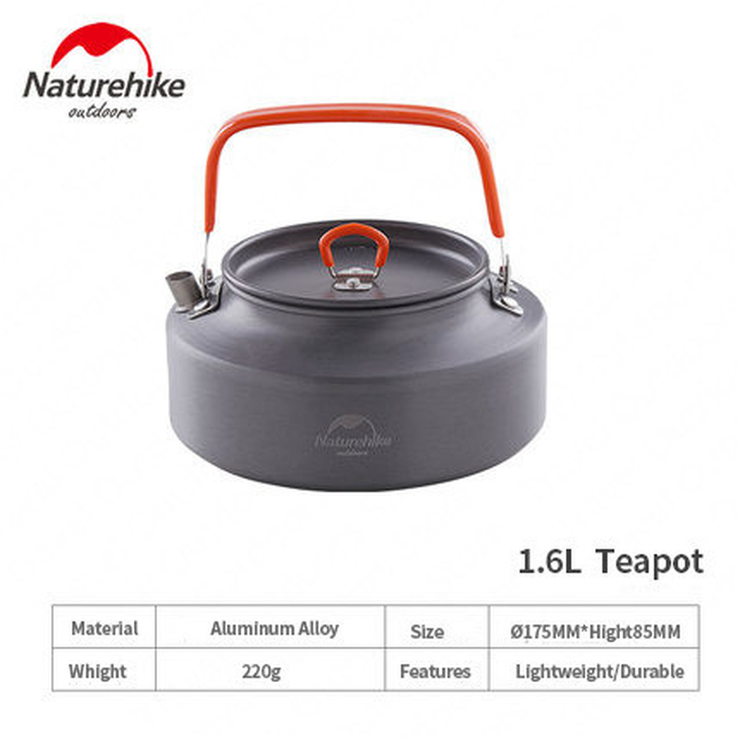 Naturehike Outdoor Camping Coffee Tea Pot Ultrlight Portable aluminum Teapot-1.6L image 1