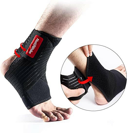 Naturehike Adjustable Ankle Support Brace Sports Ankle Wrap for Men and Women-LEFT-M image 0
