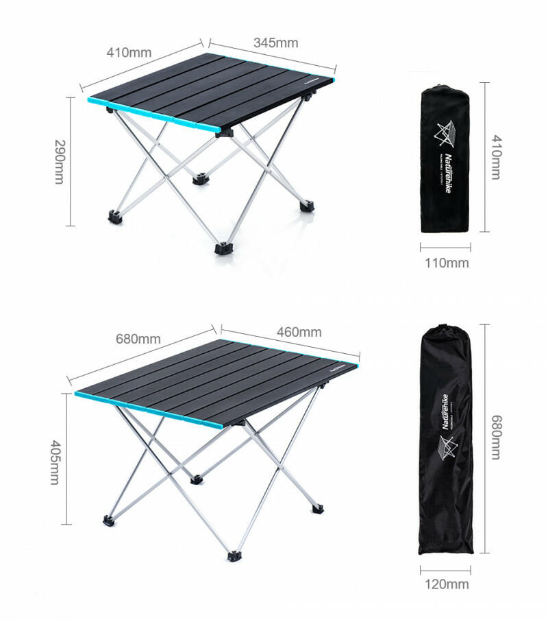 FT08 aluminum alloy folding table-أسود-L image 0