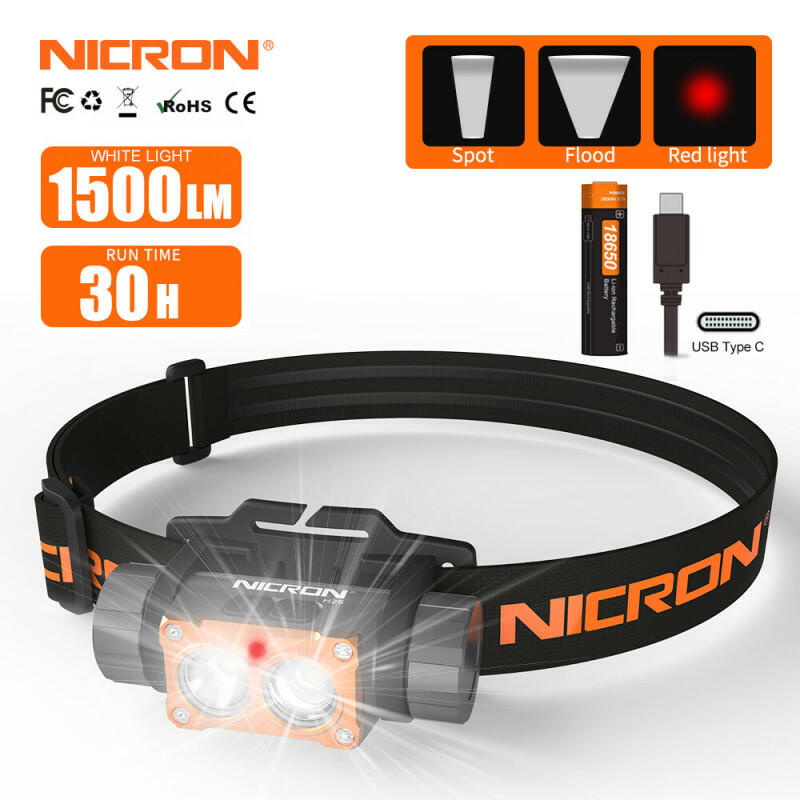 NICRON Flashlight H35UV Headlamp image 0