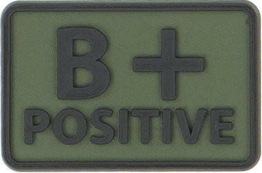 Blood Patch (set - 2pcs.) - PVC - Olive Green (A/rh +1)-M image 0