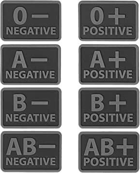BLOOD PATCH (SET - 2PCS.) - PVC - black (A/rh + )-S image 0