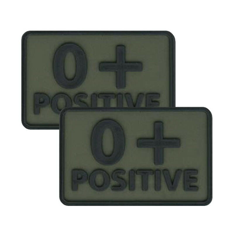 Blood Patch (set - 2pcs.) - PVC - Olive Green (A/rh +1)-L image 0