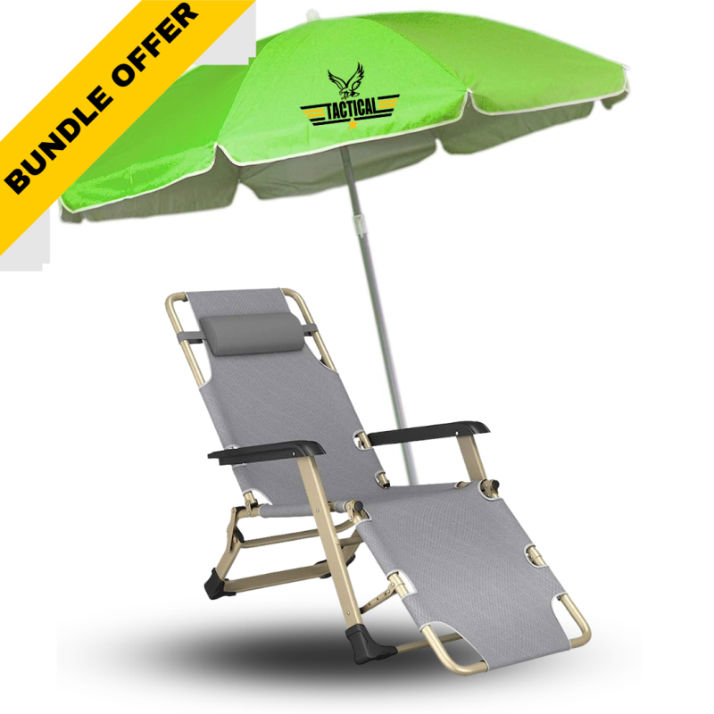 Bundle promo - Beach Umbrella with Outdoor folding sofa -GREEN image 0