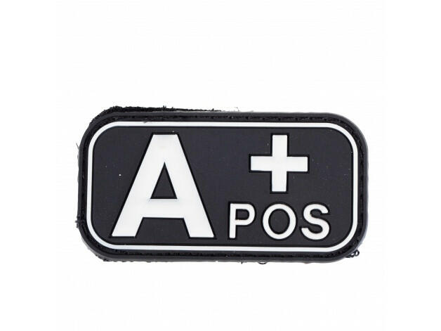 3D PVC رقعة بنوع الدم-A+ BLACK image 0