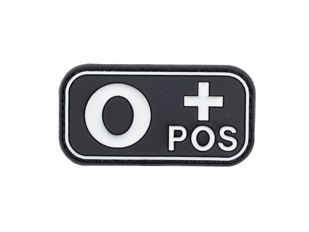 3D PVC رقعة بنوع الدم -O+ POS لون أسود image 0