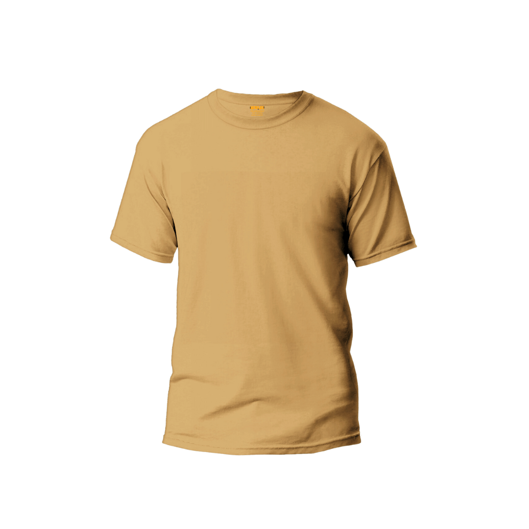 تيشيرت تعبوي نصف كم قطن %100-تان-3XL image 0