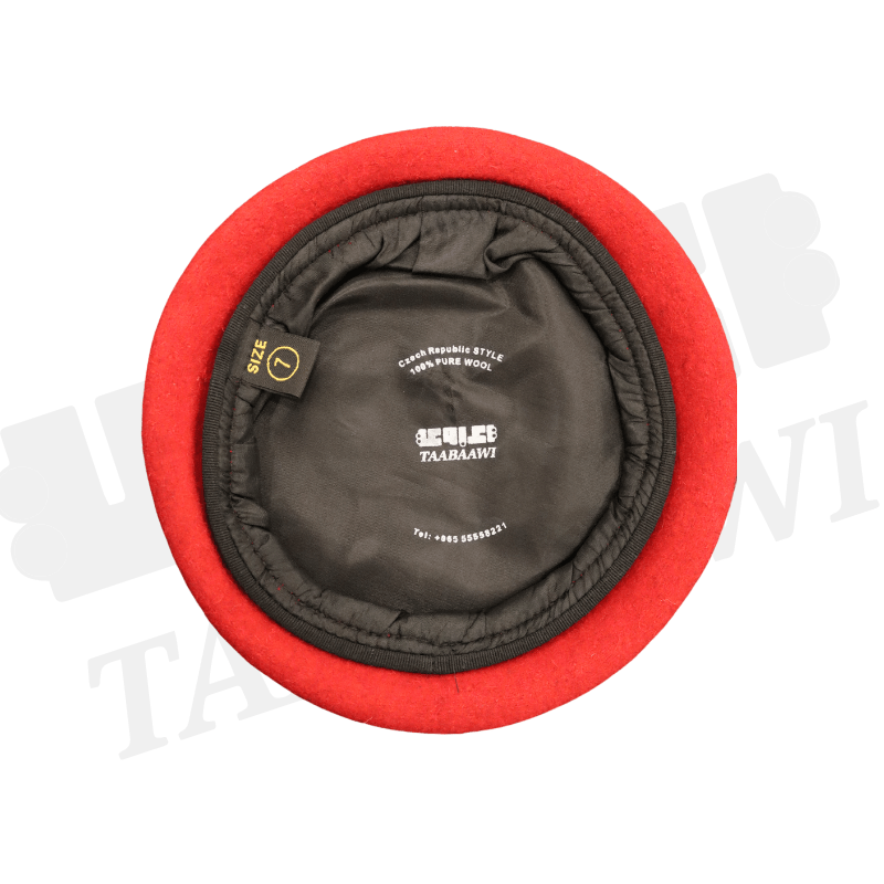 Taabaawi Beret Czech Republic Style For GCC-Red-7 1/4 image 1