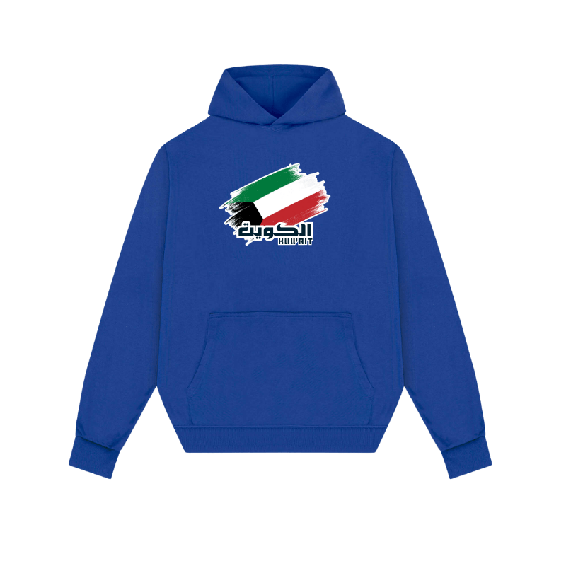بلوفر بدون سحاب - مطبوع- أزرق-4XL-شعار الكويت image 0