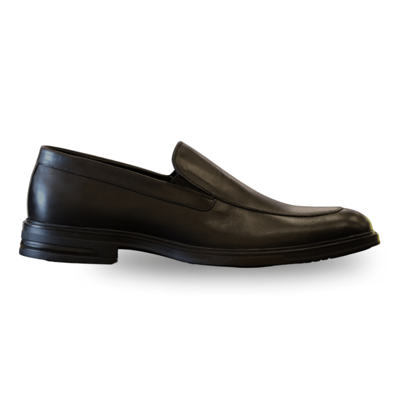 Franco Officer Shoes Fine Leather Slip On - Black image 0