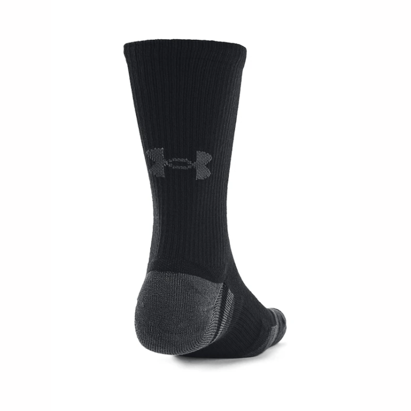 جوارب كرو للرجال من أندر أرمور بتقنية الأداء - عبوة 3 جوارب - باللون الأسود-L image 1