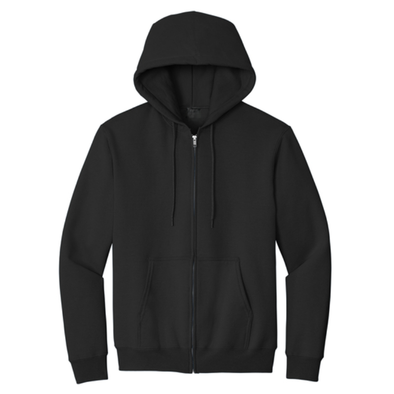 هودي بغطاء رأس مع سحاب-أسود image 0