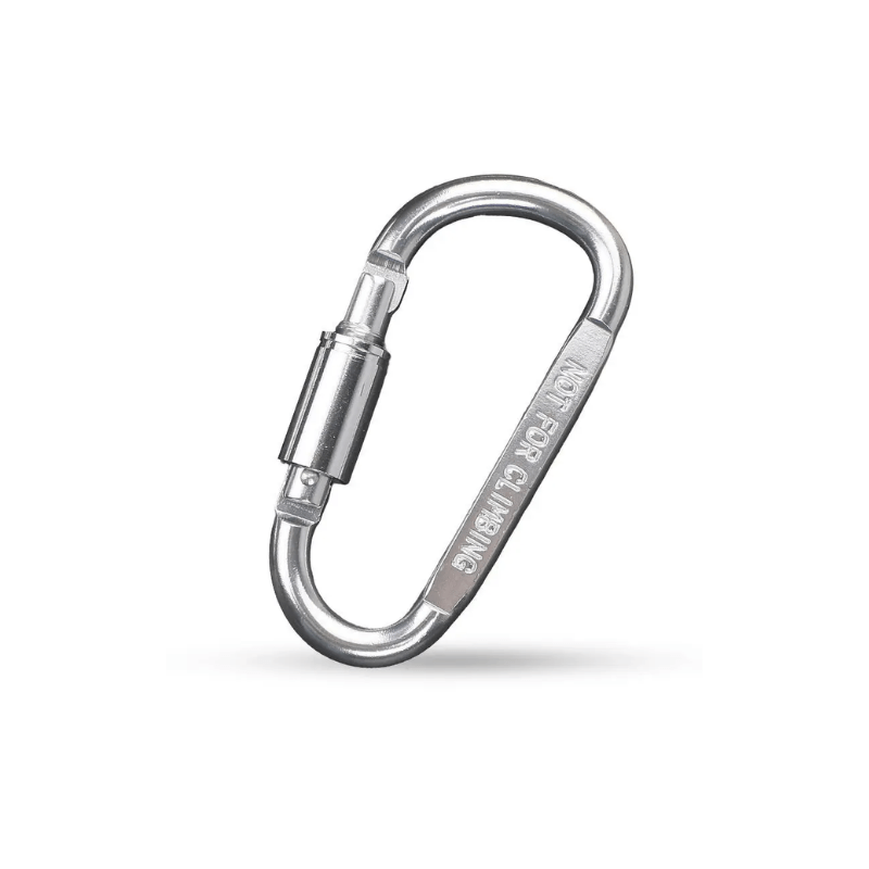 TBW D Shape Carabiner for Backpack with Screw Locking Buckle 8cm image 0