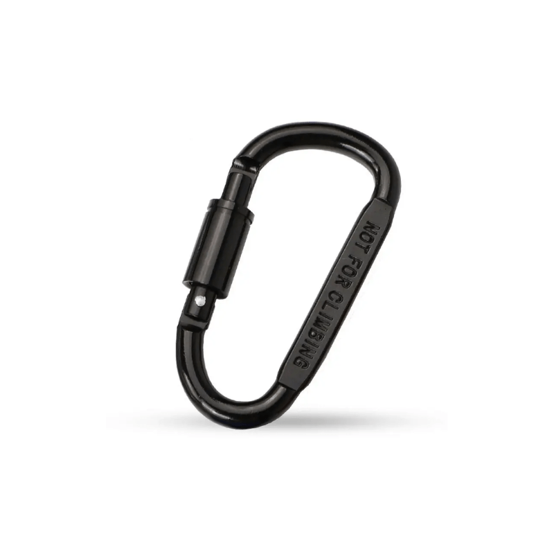 TBW D Shape Carabiner for Backpack with Screw Locking Buckle 8cm image 0