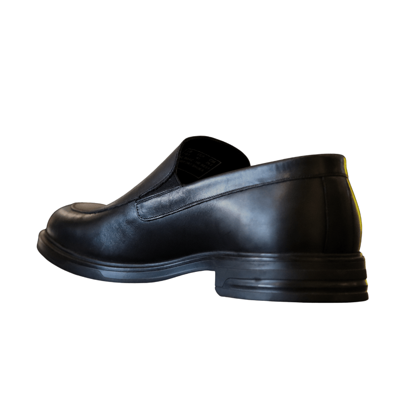 Franco Officer Shoes Fine Leather Slip On - Black image 3