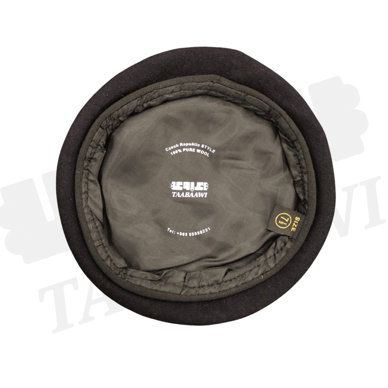 Taabaawi Beret Czech Republic Style For GCC-Navy Blue-7 1/4 image 1