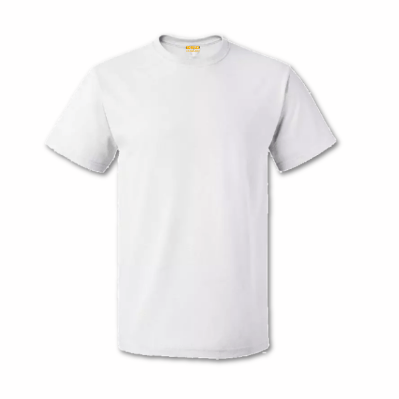 تيشيرت تعبوي نصف كم قطن %100-أبيض-4XL image 0