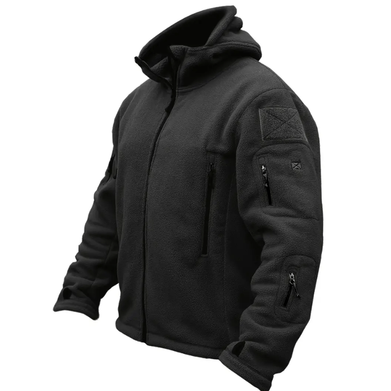 Winter Fleece Jacket with Hood -أسود-3XL image 0