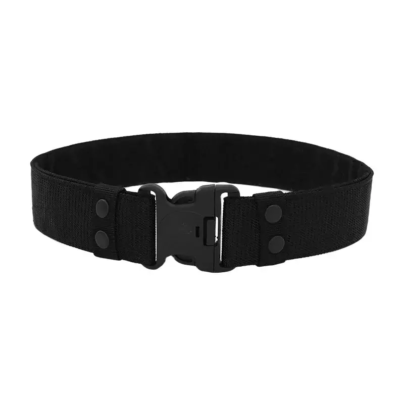 High Quality Tactical Belt With Plastic Buckle And Eyelets-أسود image 0