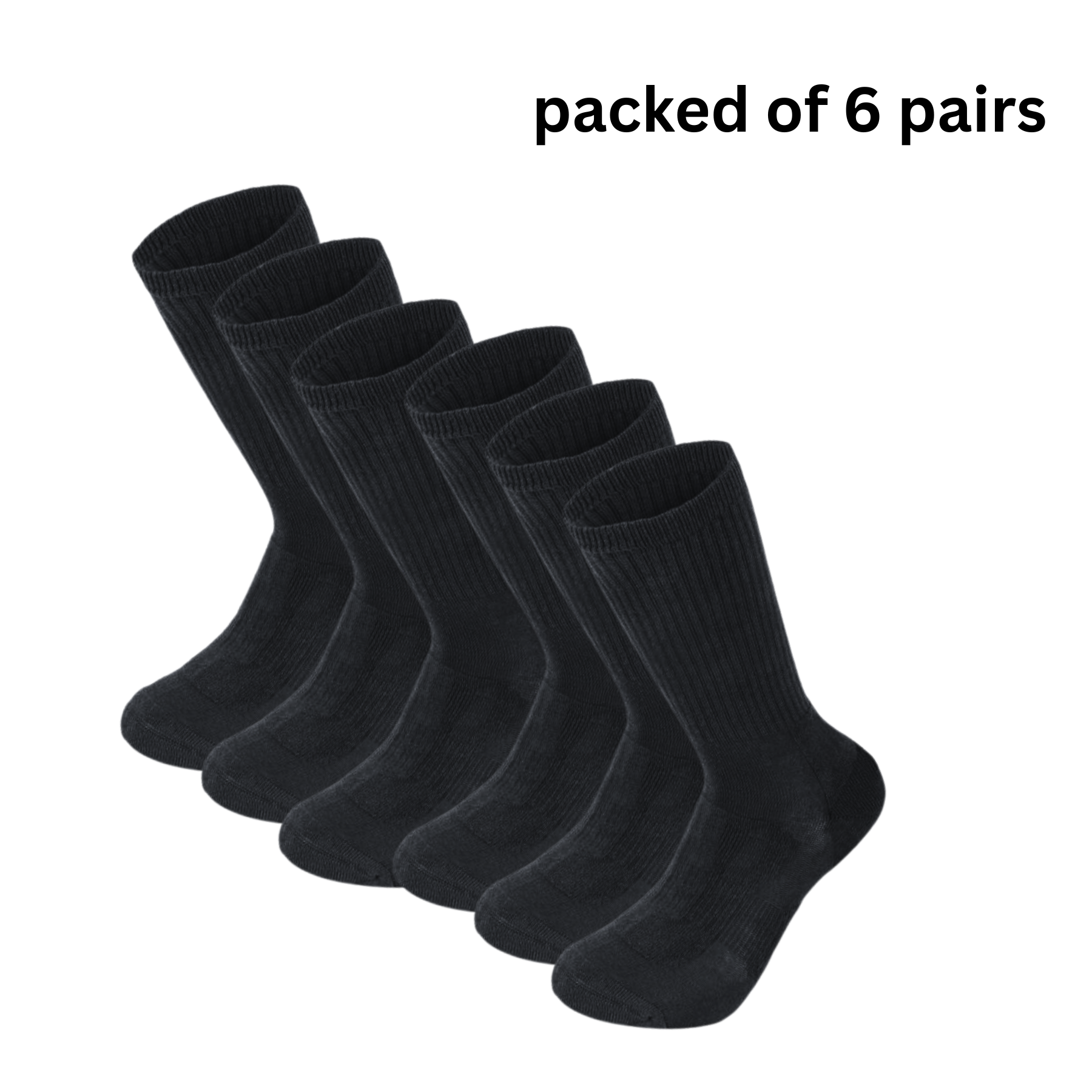 جوارب قتال سييرا متوسطة الارتفاع - عبوة تحتوي على 6 أزواج image 0