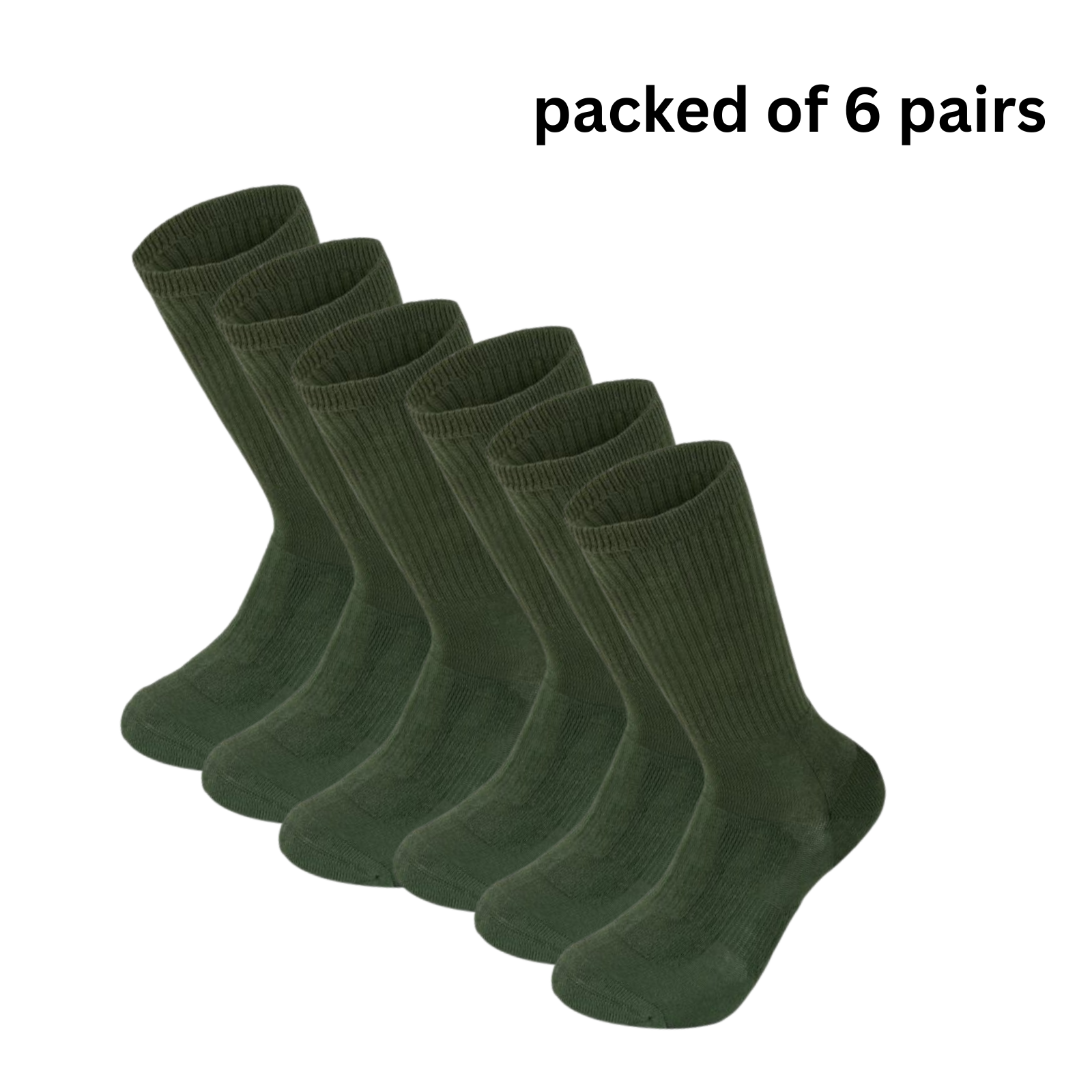 جوارب قتال سييرا متوسطة الارتفاع - عبوة تحتوي على 6 أزواج image 1