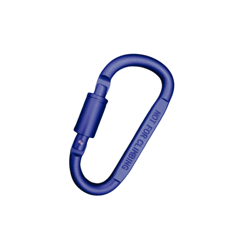 TBW D Shape Carabiner for Backpack with Screw Locking Buckle 8cm image 0