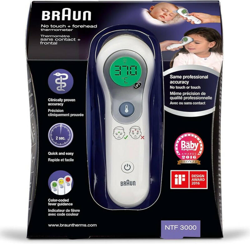 BRAUN NON TOUCH THERMOMETER NTF3000 image 0