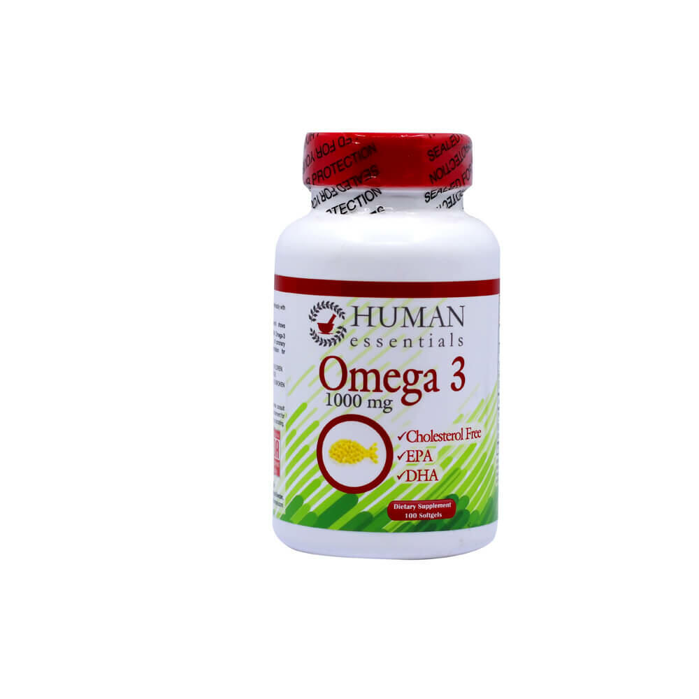 Human essentials omega3 1000mg 100 soft gels image 0