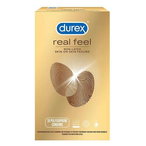 DUREX REAL FEEL SKIN-0N-SKIN FEELING 10 CONDOMS image 0