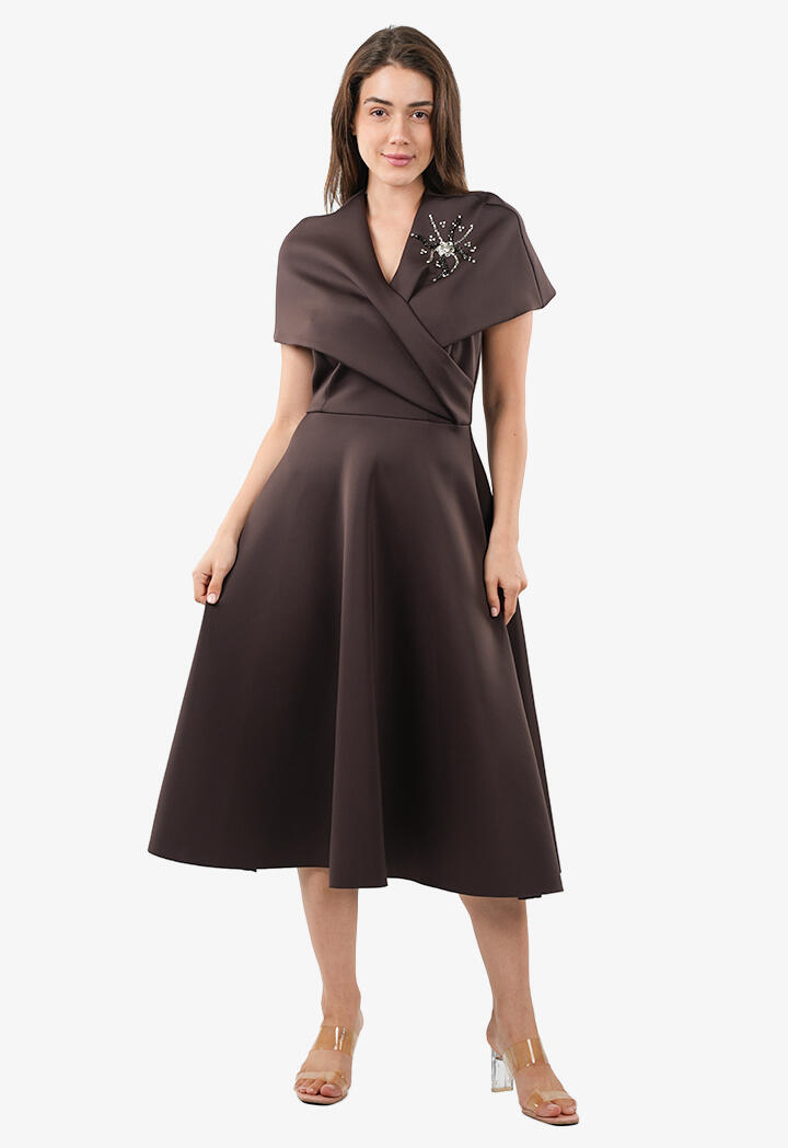 evening off shoulder dress Symphony Off-the Shoulder Evening Gown- Champagne