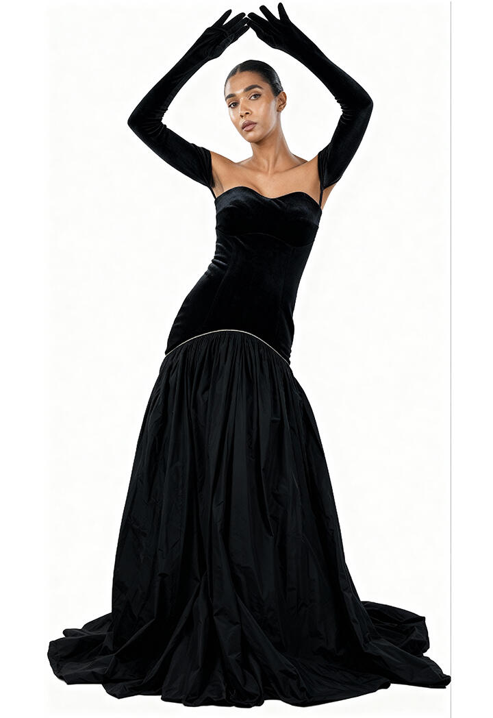 فستان طويل - أسود - 38 image 0