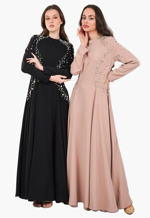 فستان طويل - بيج - 48 image 1