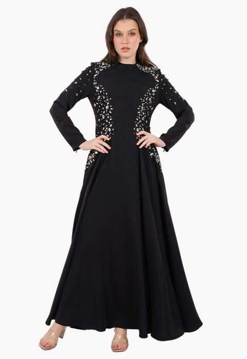 فستان طويل - بيج - 48 image 7