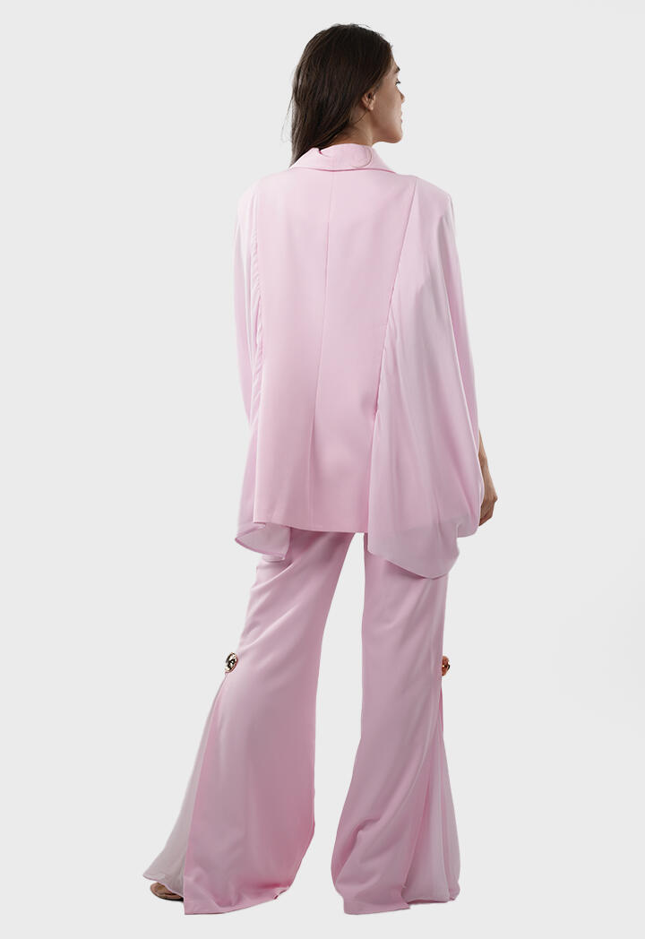 Sleeveless Crepe Cape Jumpsuit image 5