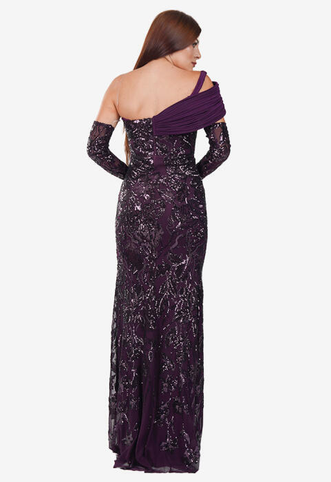 فستان سواريه تول مطرز  image 4