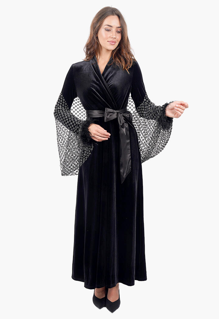 فستان طويل - أسود - 40 image 0