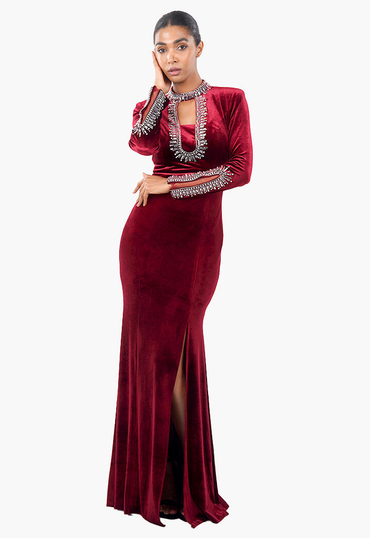 فستان مخمل ماكسي image 5