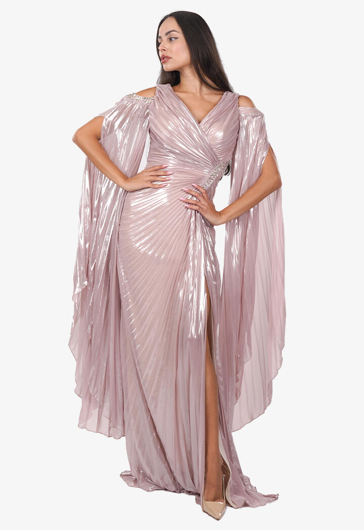 فستان طويل - وردي - 42 image 0