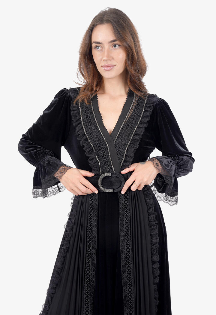 فستان مخمل طويل image 1