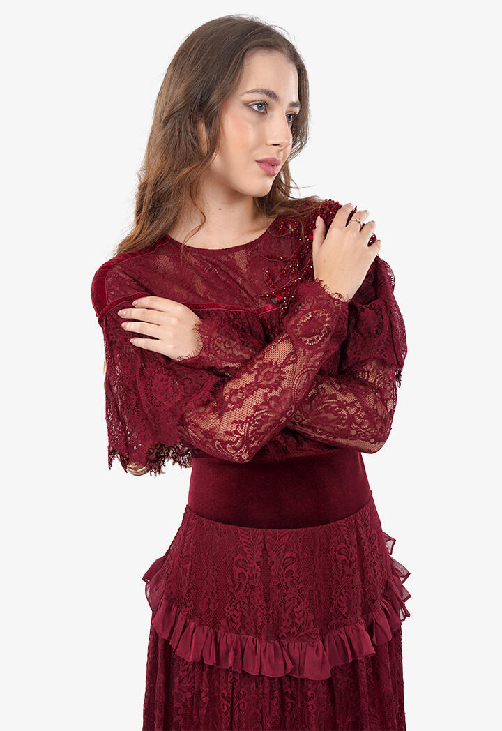 فستان دانتيل طبقات image 2