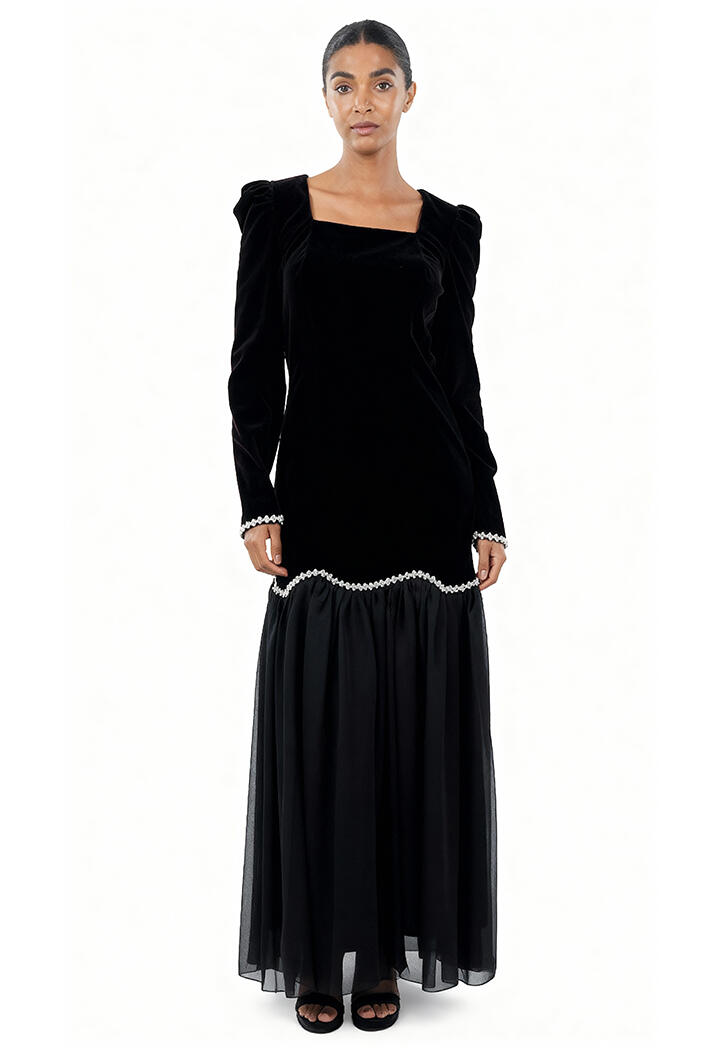 فستان طويل - أسود - 38 image 0