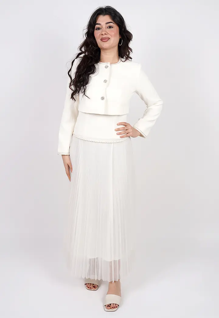 Midi Dress & Tulle Jacket Set | List Roma